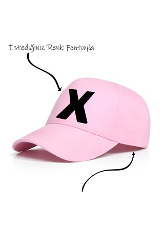 Ogc X Harfi Unisex Şapka Pembe