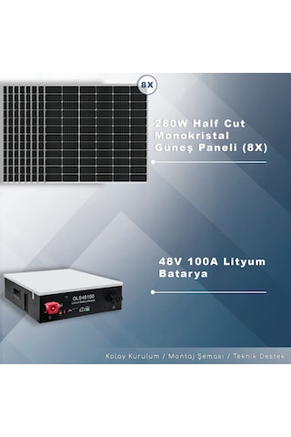 Matech 10 KW Solar Paket Sistem 10000W/gün