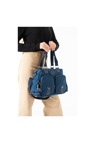 Baginn Klinkır Kadın Omuz Çantası Çok Cepli Hafif Su İtici Kumaş Çapraz Askılı Kol Çantası 32 26 Cm Lacivert
