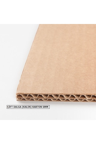70X100Cm 6Mm Oluklu Mukavva Karton - Tuval Kartonu -Maket Kartonu 4'Lü Mini Paket