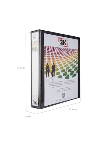 Firma Evrak Sunum Klasörü A4 Pvc 5 Cm 4 Halkalı 350 Yaprak 27.5 Siyah