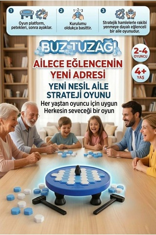 Buz Tuzağı : Tuzağı Kur , Rakibini Alt Et 2 Oyunculu Yeni Nesil Eğlenceli Strateji Oyunu