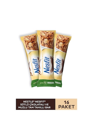 Nestlé Nesfit Sütlü Çikolatalı Ve Muzlu Tam Tahıllı Bar 32 x 23.5 G