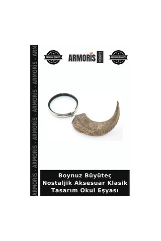 Boynuz Büyüteç Nostaljik Aksesuar Klasik Tasarım Okul Eşyası