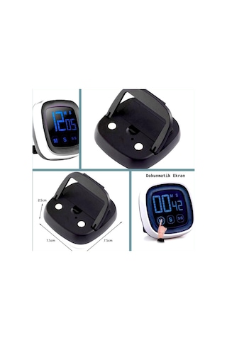 Omeniv Dokunmatik Ekran Alarm Timer Mutfak Pişirici Zamanlayıcı
