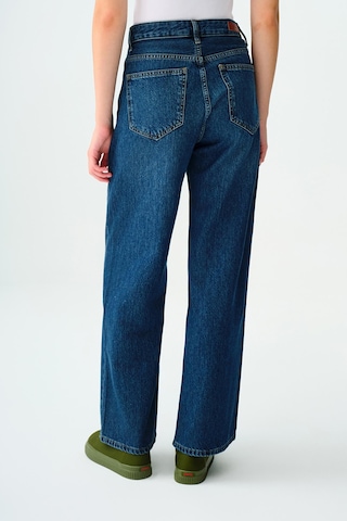 Loft Lf2037068 Kadın Wide Leg Nora Jean Pantolon Mıd Blue Wash