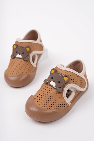 Muggo Scot Cırtlı Ayıcıklı Günlük İlk Adım Bebek Spor Ayakkabı Taba