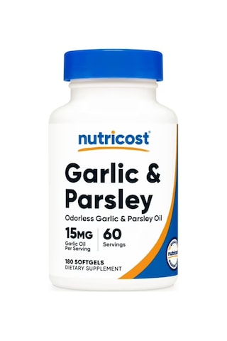 Garlic & Parsley Oil 15mg 180 Softgels - Odorless Garlic & Parsley, Gmo-free, 60 Servings