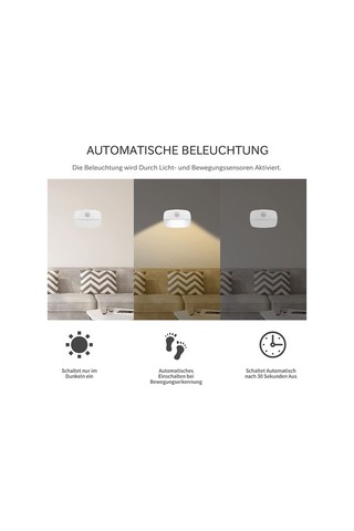 Hareket Sensörlü Led Gece Lambası, İç Mekan Gece Lambası Dolap Aydınlatması, Araba