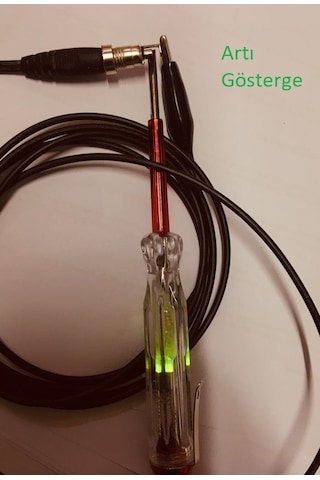 12v 24v v Oto Araç Kontrol Kalemi Krokodilli Artı Eksi Gösteren