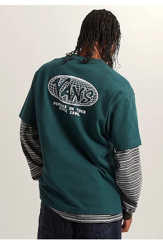 Vans World Tour Loose Ss Tee Erkek Koyu Yeşil T-shirt - Vn000vy8