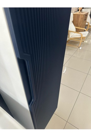 Banyo Dolabı Aynalı Boy Dolaplı Membran Kapaklı 65 Cm Mavi