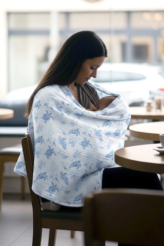 Caretta %100 Pamuk 2 Katlı Müslin Balenli Baskılı Emzirme Önlüğü - Ztcaretta