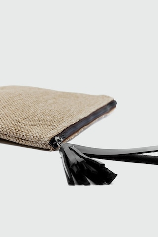 Shule Bags Juno Püskül Detaylı Hasır Clutch Çanta Siyah Siyah