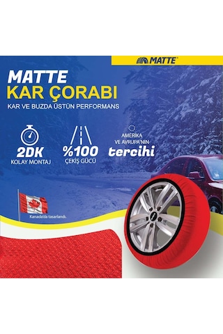 Kar Çorabı Matte 245 35 Lastik R21 Jant Ölçülerine Uyumlu Yüksek