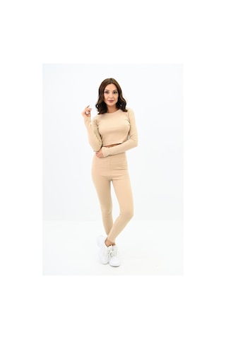 Koza Butik Kadın Kaşkorse Crop Tayt Takım 3727-23 001