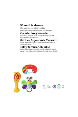 Kiki Bebeğimin Ilk Çıngırakları 4'lü Set PKT.KIKI.007 Diğer