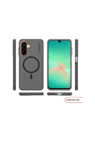 Samsung Galaxy A36 Uyumlu Mat Sert Klein Kılıf Siyah