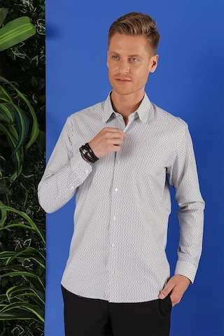 Efor G 1519 Slim Fit Beyaz Spor Gömlek Beyaz