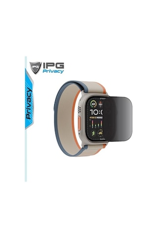 Apple Watch Uyumlu Ultra İçin Ipg Privacy Gizlilik Anti-spy Ekran Koruyucu 2 Adet , Mat, Parmak İzi Bırakmaz, Yandan Görünmeyi Engeller