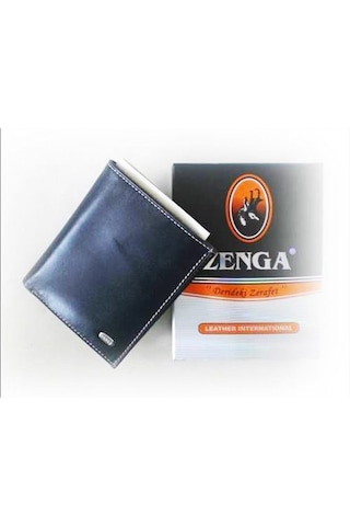 Zenga Deri Erkek Cüzdanı 237-04 Taba Siyah Siyah - Taba