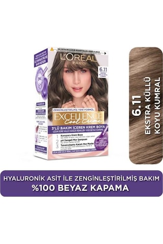 L'oréal Paris Excellence Cool Creme 6.11 Ekstra Küllü Koyu Kumral Saç Boyası