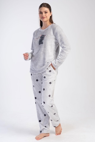 Kadın Welsoft Uzun Kol Gri Pijama Takım C3t5n1o304 001