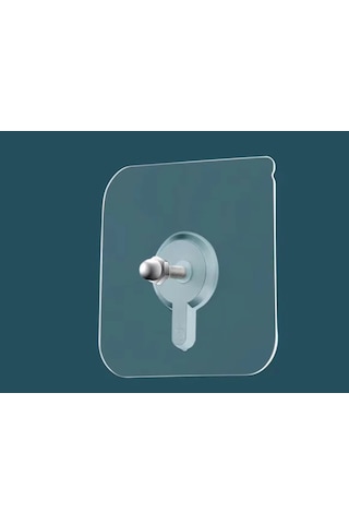 Ultra Güçlü Vantuzlu Askı 5 Adet, Banyo Mutfak Raf Fotoğraf Çerçeve Askısı, Vantuzlu Çivi Şeffaf