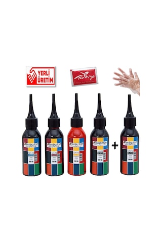 Hp , Epson, Canon, Brother Tanklı Yazıcı Üniversal Mürekkep Dolum Seti 5x100 gr.
