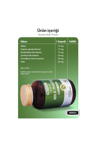 Nondo Milk Thistle 60 Kapsül