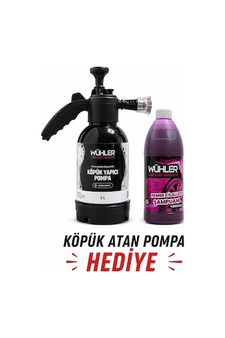 %95 Cilalı Pembe Oto Şampuanı 750 Ml+ Hediye Köpük Atan Basınçlı Pompa 2 Lt