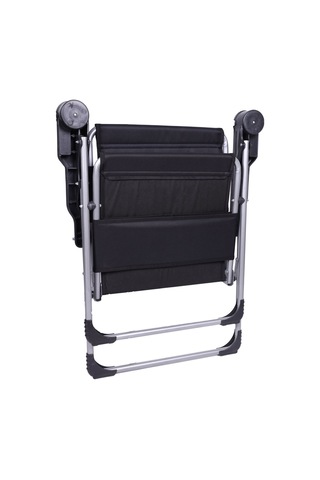 Alin Metal Kamp Sandalyesi 2''li Lüks Bardaklı Kamp Sandalyesi Ve Masa Set Puy-01 Siyah Siyah