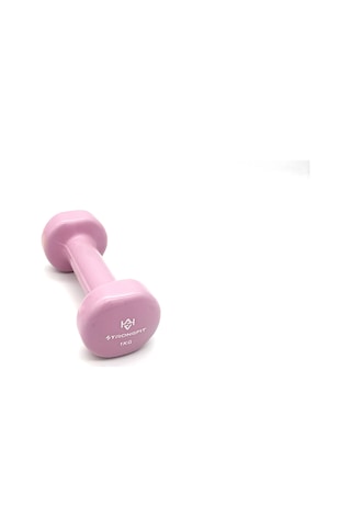 Alin Sport Vinyl Kaplı Dambıl 1 Kg Fitness, Pilates Ve Ev Egzersiz Ağırlığı Pembe