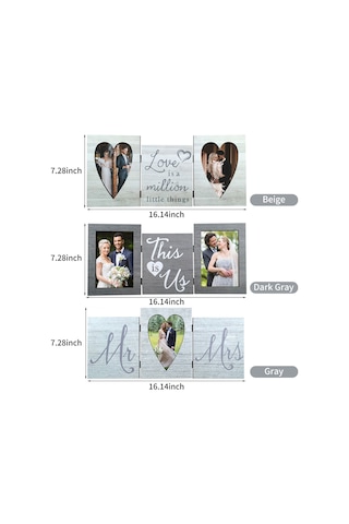 Hfambition Katlanabilir Ahşap Fotoğraf Çerçevesi - Jm00671 Ev Dekorasyonu Ve Düğün Süsü