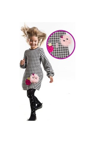 Denokids Mshb&g Dostum Zizi Kız Çocuk Dokuma Elbise Renkli Çok Renkli