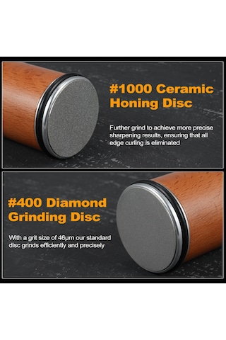 Mufunye Bıçak Bileyici Aleti Haddeleme Bıçak Bileyici Seti Mutfak Bıçakları Bileyici 2 Bileme Bloğu İle 15 Ve 20 Derece Bıçak Bileyici