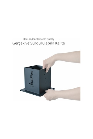 14 X 14 Uniflex Pergola Yer Ve Duvar Montaj Braketi