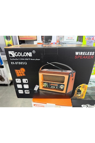 Golon Rx-bt88sq Bluetooth Usb Nostaljik Şarjlı Radyo Güneş Enerjili - Sencan Sound