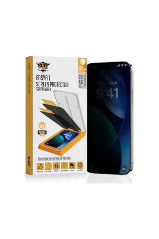 Labs 5d Privacy Easyfit 2 Adet Kolay Uygulama Aparatlı Ekran Koruyucu Temperli Hayalet Ekran Cam Apple iPhone Uyumlu 17 Pro Max / Apple iPhone Uyumlu16 Pro Max