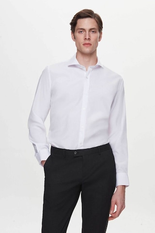 D'S Damat Ds Damat Slim Fit Beyaz Italyan Yaka Dar Kesim Klasik Kravatlık Uzun Kollu Kolay Ütülenebilir Nefes 2HF02ORT5185 Beyaz