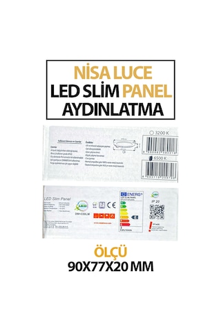 Sıva Altı Led Aydınlatma Paneli 12 Watt Tasarruflu Beyaz Işık