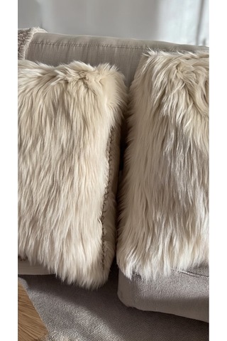 Home Yumuşak Dokulu Krem Bej Kare Kırlent Kılıfı 2 Li Set Çok Renkli