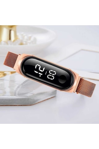 Dokunmatik Ekran Led Su Geçirmez Unisex Kol Saati Rose - 602983872 Çok Renkli