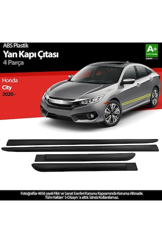 S-dizayn Honda City Abs Plastik Yan Kapı Koruma Çıtası 2020 Üzeri A+ Kalite
