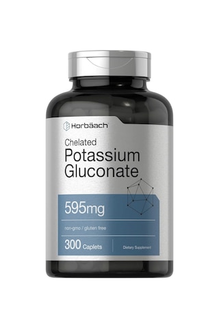 Horbäach Chelated Potassium Gluconate 595mg 300 Capsul.usa ...