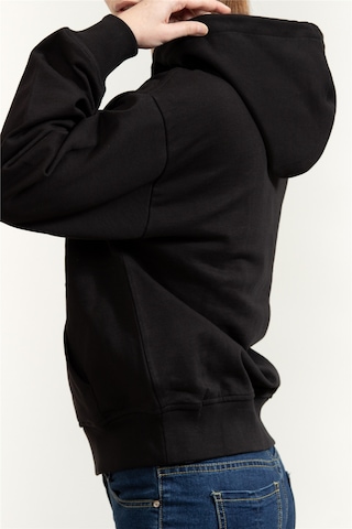 Calvin Klein Kadın Regular Fit Fermuarlı Kapüşonlu Sweatshirt - Siyah Black