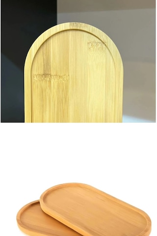 Bambu Yağdanlık Altlığı Sabun Standı Çok Amaçlı Sunumluk 23x12 Kahverengi