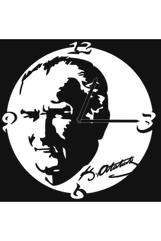 Mustafa Kemal Atatürk Duvar Saati Kum Boyama Seti-red Castle S-0009 Renkli