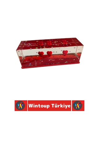 Dekoratif Hediyelik Sevgililer Günü Yıldönümü Özel Gün Evlilik Romantik Batmayan Kalp Güllü Akvaryum