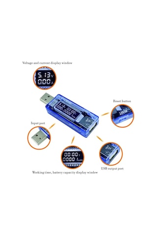 Keweisi Usb Voltmetre Ampermetre Usb Şarj Kapasitesi Test Cihazı-4962